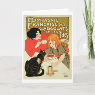 Poster Advertising the French Company of Chocolate Card