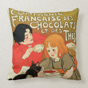 Poster Advertising the French Company of Chocolate Cushion