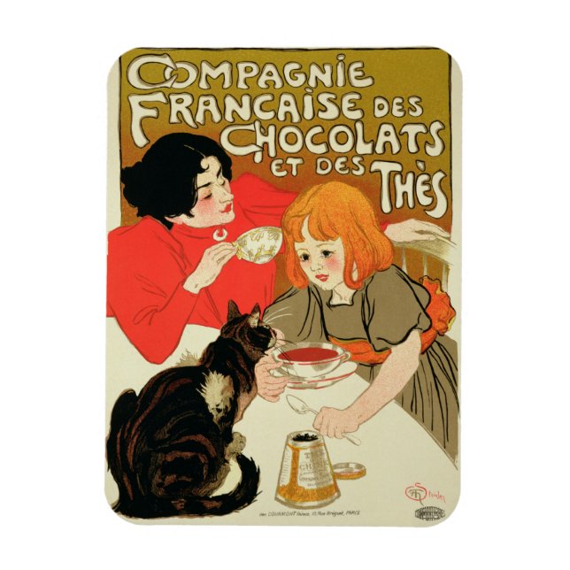 Poster Advertising the French Company of Chocolate Magnet (Vertical)