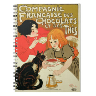 Poster Advertising the French Company of Chocolate Notebook