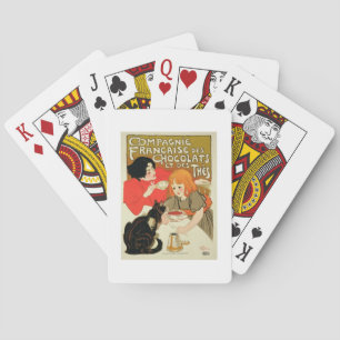 Poster Advertising the French Company of Chocolate Playing Cards