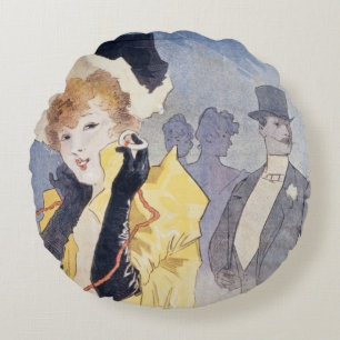 Poster Advertising the 'Theatrophone' Round Cushion