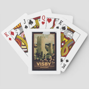 Poster advertising the town of Visby, Sweden (colo Playing Cards