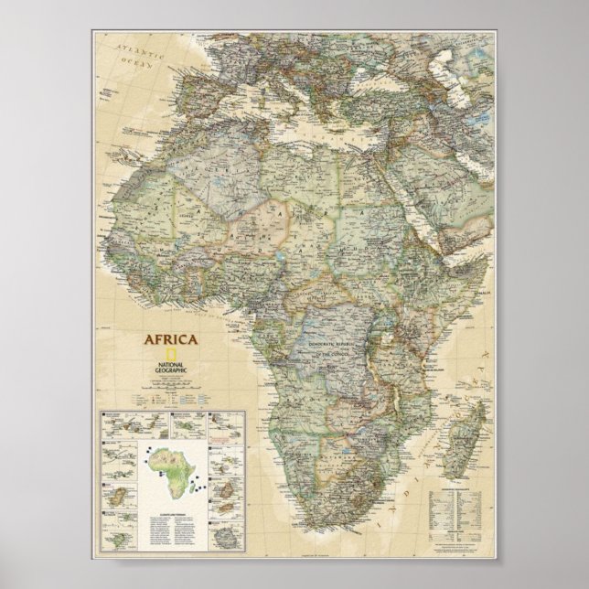 Poster - Africa National Geographic Map (Front)