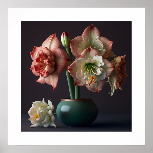 Poster Amaryllis Flowers (Front)