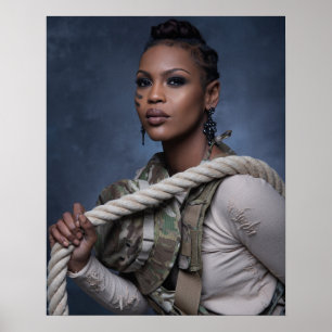 Poster Art Female Soldier 