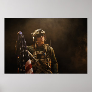 Poster Art Military Soldier