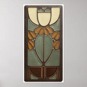 Poster - Art Nouveau Floral Design