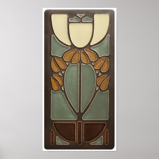 Poster - Art Nouveau Floral Design (Front)