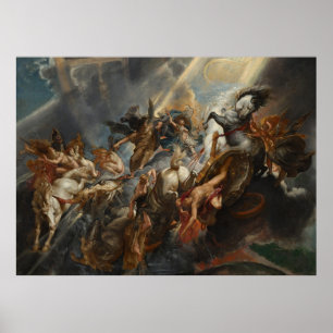 poster, art, the fall of phaeton poster