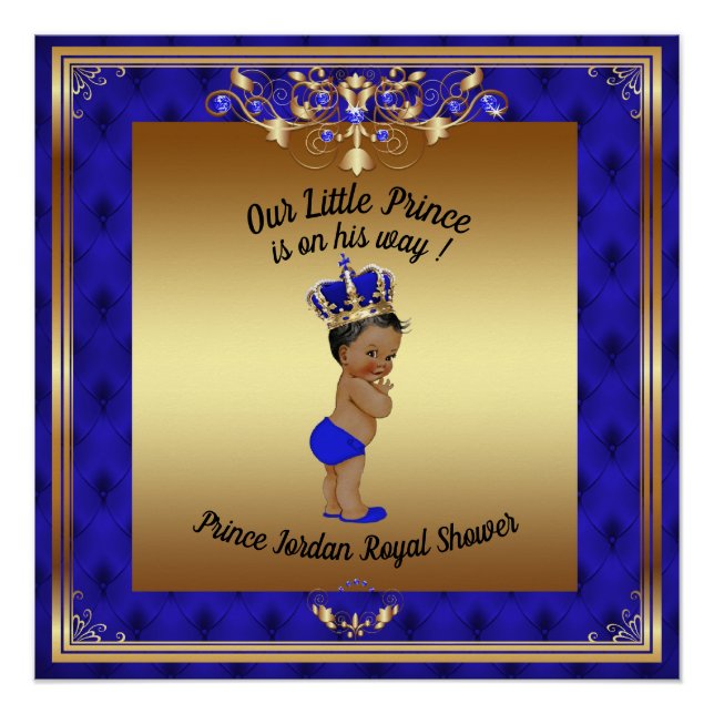 Poster Baby Shower Boy,prince baby boy, blue,20x20 (Front)