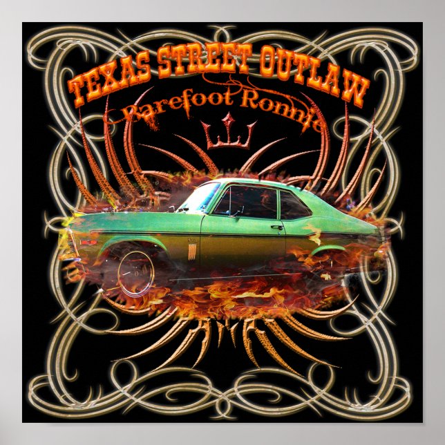 Poster "Barefoot Ronnie" 71 Green Yenko Nova (Front)