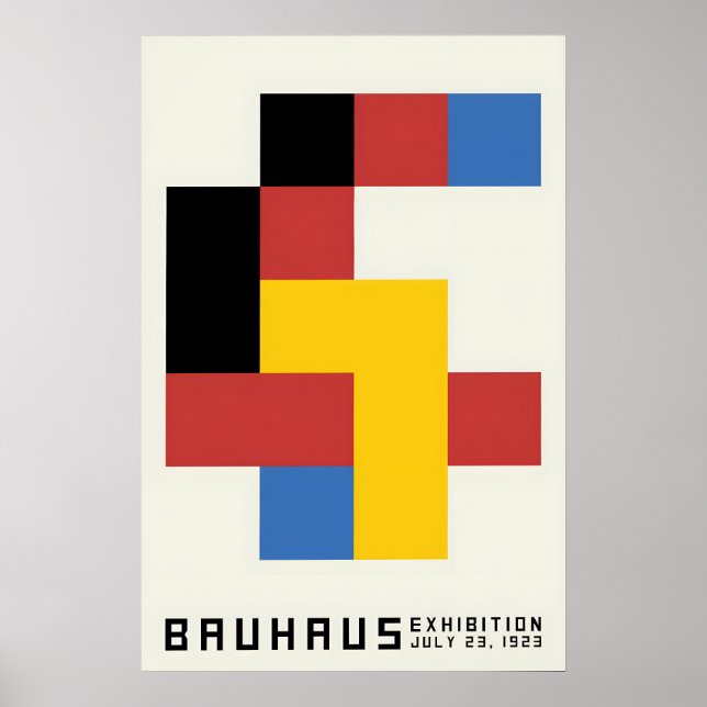 Poster Bauhaus Design Cubes Exhibition 1920s (Front)