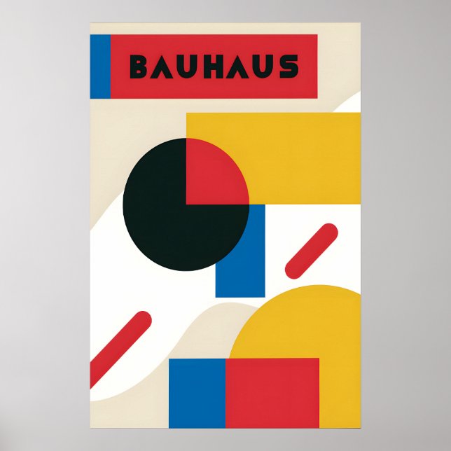 Poster Bauhaus Design Exhibition 1920s Germany (Front)