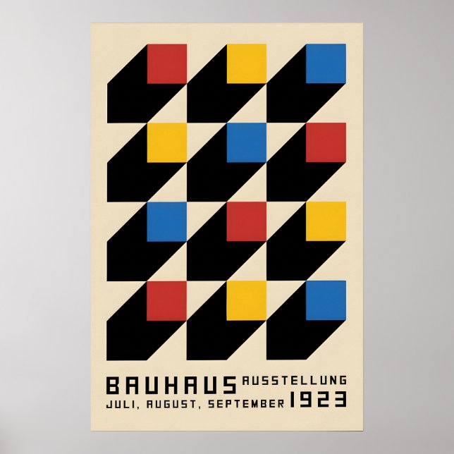 Poster Bauhaus Design Exhibition 1923 Germany (Front)