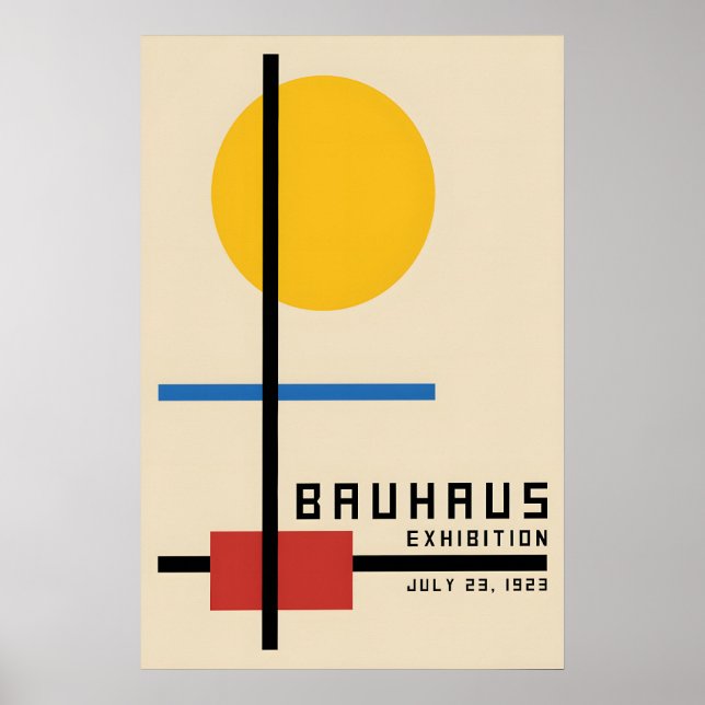 Poster Bauhaus Design Exhibition 1923 Germany (Front)