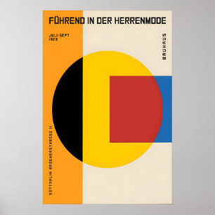 Poster Bauhaus Design Exhibition 1923 Men's Wear