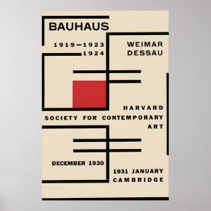 Poster Bauhaus Design Exhibition Cambridge 1924