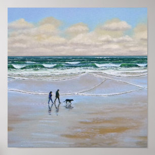 Poster ~ Beach Dog Walk