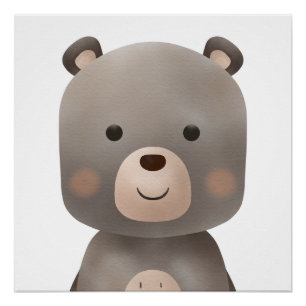 Poster Bear - baby bedroom decoration