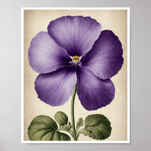 Poster Beautiful Violet Flower Wall Art Wall Decor