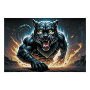 Poster Black Cat and Rat 11 H