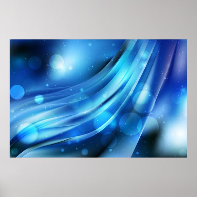 Poster-Blue Abstract Poster (Front)