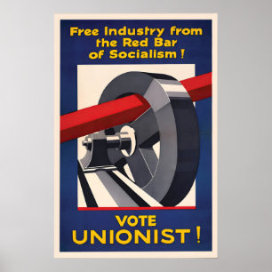 Poster British Conservative Party Free Industry