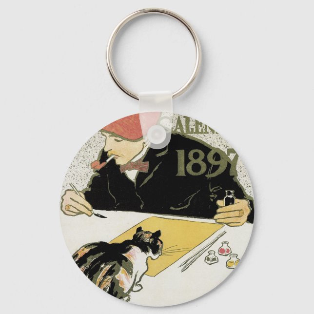 Poster Calendar 1897 Key Ring (Front)
