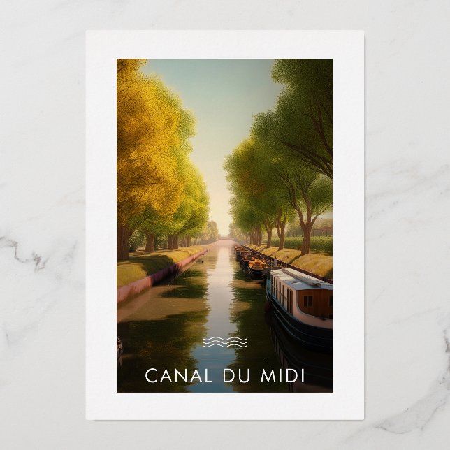 Poster Canal du Midi - France - illustration (Front)