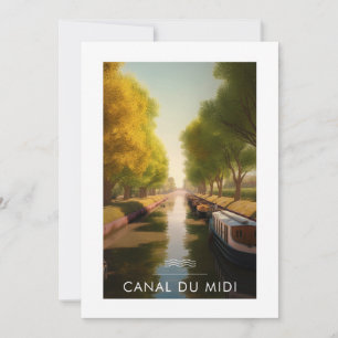 Poster Canal du Midi - France - illustration Invitation