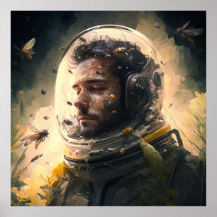 Poster casque spatial