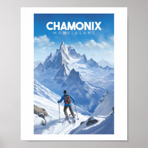 Poster Chamonix - France - Mont-blanc illustration