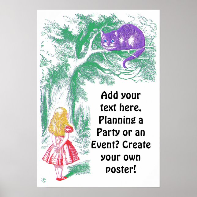 Poster: "Cheshire Cat" from "Alice in Wonderland" Poster (Front)