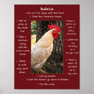Poster-Chicken Bucket List Poster