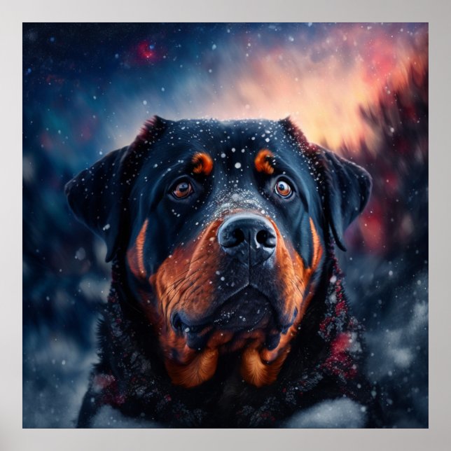 Poster chien rottweiler (Front)