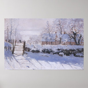 Poster Claude Monet The Magpie Winter Bird Lands