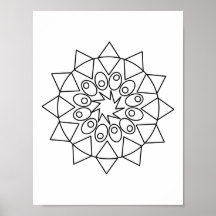 Poster - Colour in this Simple Mandala Design