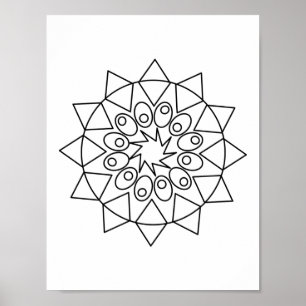 Poster - Colour in this Simple Mandala Design