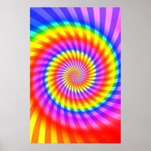 Poster: Colourful Spiral Pattern Poster
