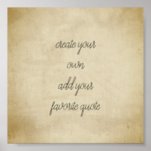 poster create your own distressed texture sepia