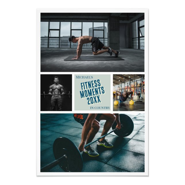 Poster Create your own fitness photo print (Front)