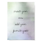 poster create your own quote on watercolor