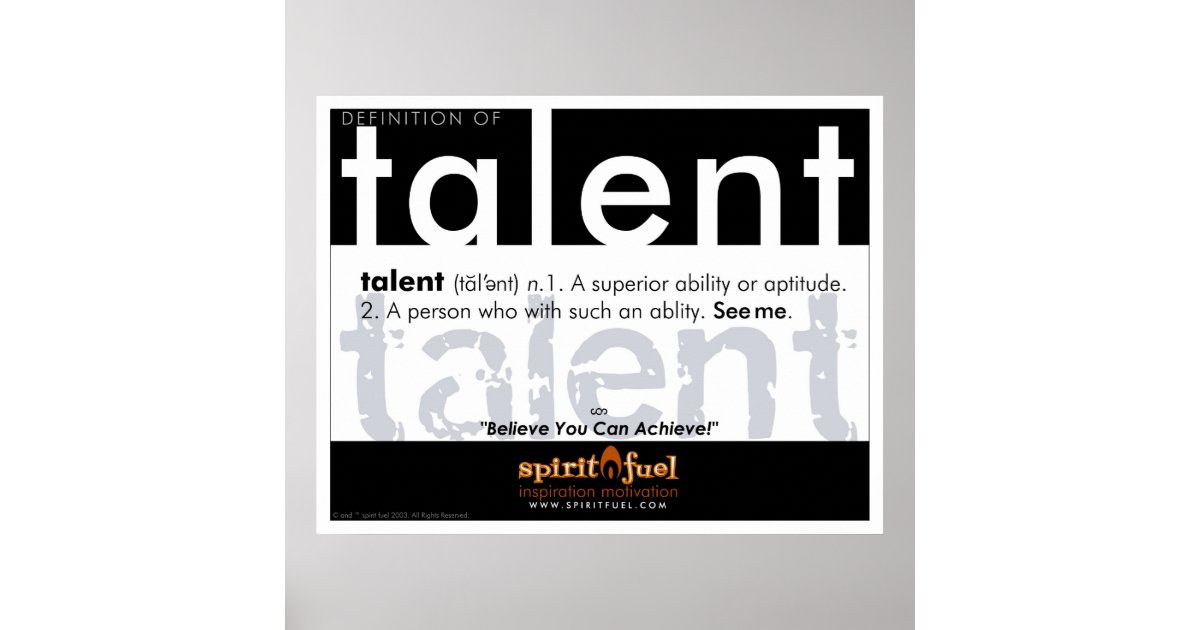 Poster Definition Talent