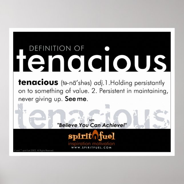 Poster Definition - Tenacious (Front)