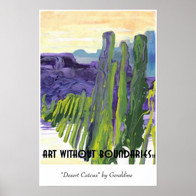 Poster: "Desert Cactus" by Geraldine Poster (Front)