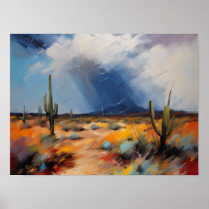 Poster Desert Rain Abstract Image
