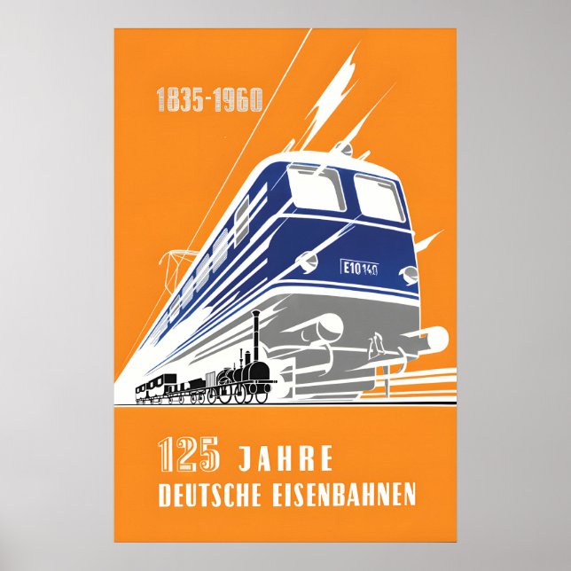 Poster Deutsche Bundesbahn 125 years German (Front)