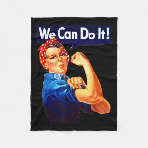 Poster Do Rosie Riveter Can It Feminist Fleece Blanket