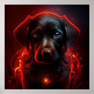 Poster Dog Red